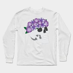 Flowery Skull Long Sleeve T-Shirt